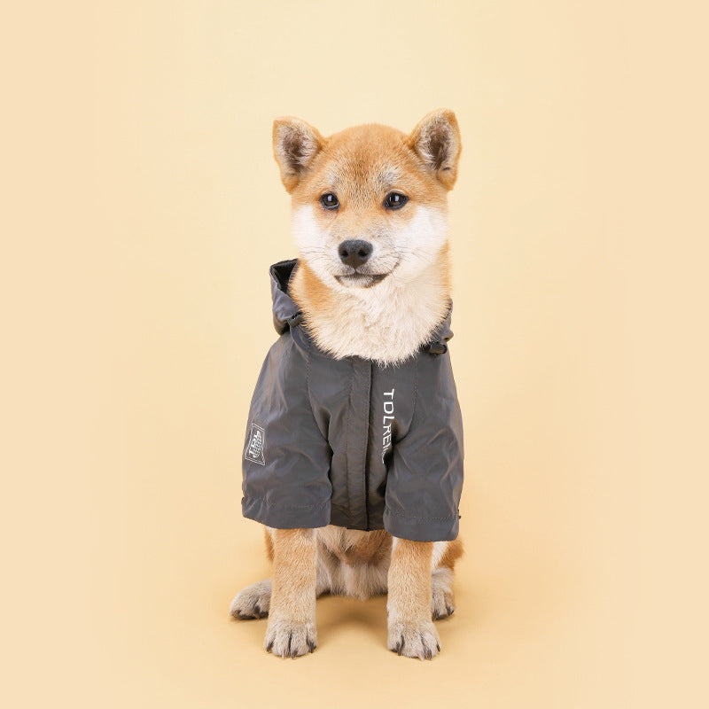 Pet Rainproof Hooded Jacket For Small And Medium Dogs