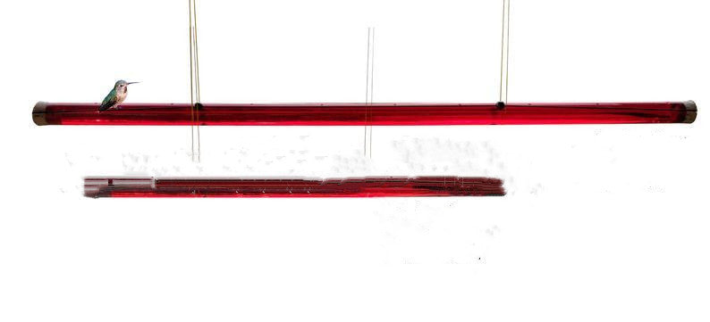 Hanging Long Tube Red Bird Feeder Hanging Hummingbird