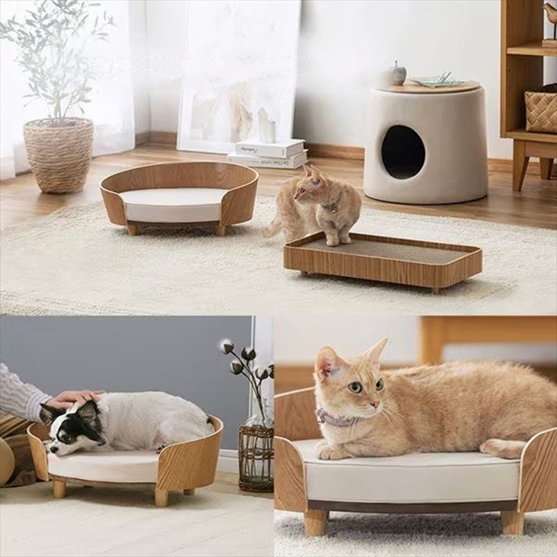 Wooden Cat Nest Bed