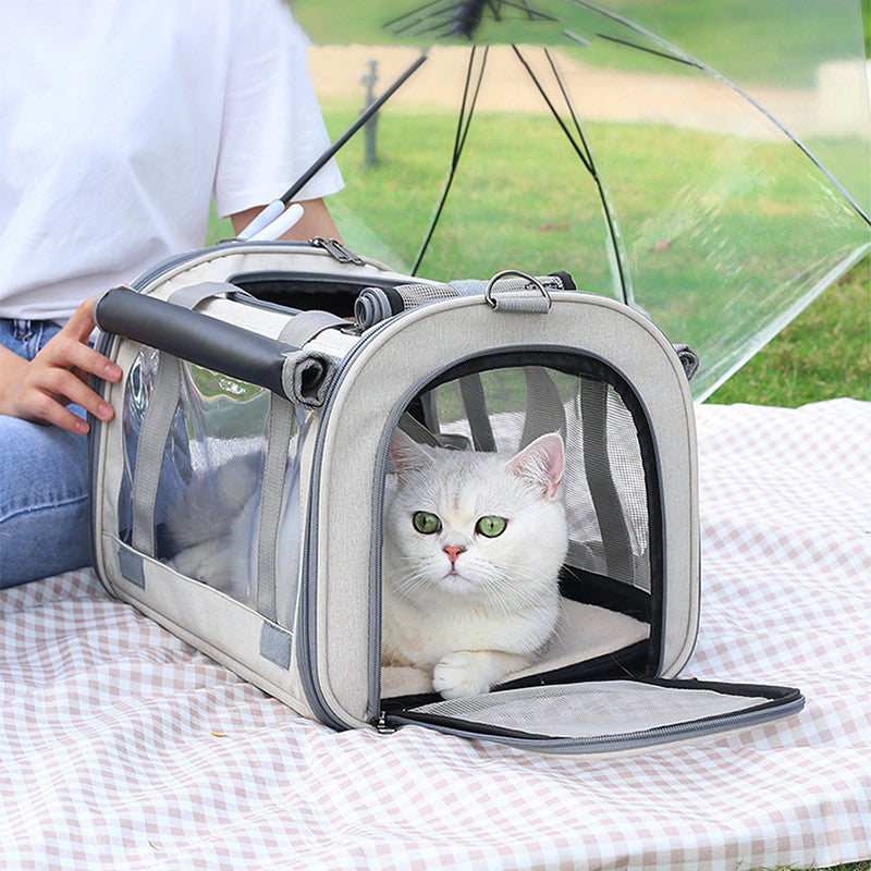 Portable Pet Transparent Breathable Foldable Pet Bag