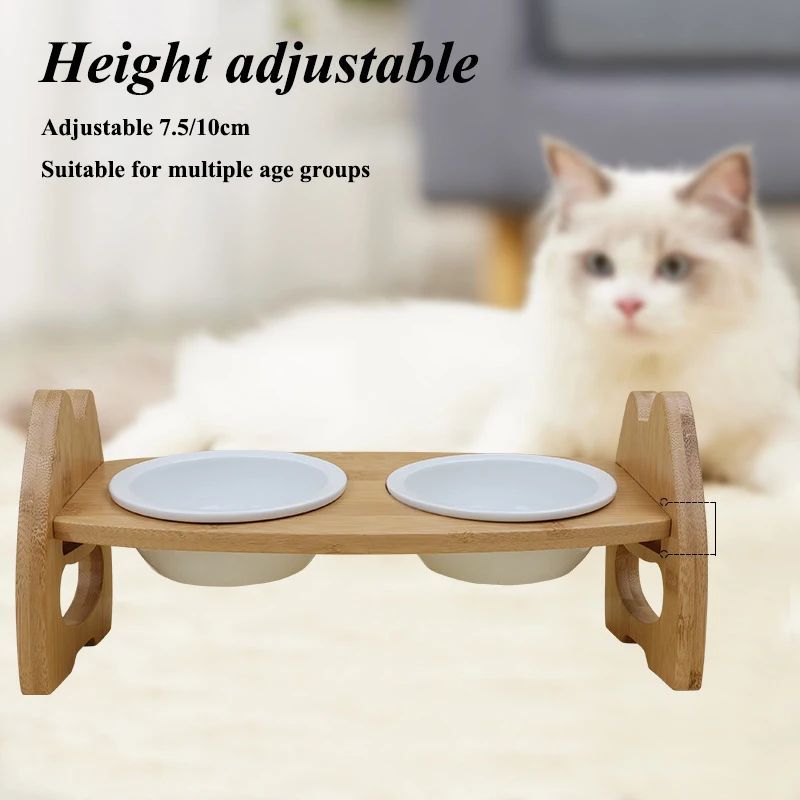Pet Bowl Ceramic Double Bowl