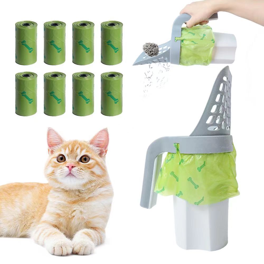 Portable Litter Box Scoop And Cleaning Supplies