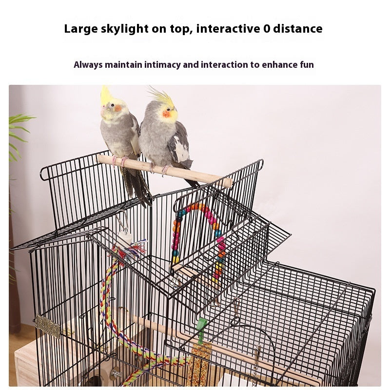 Super Large Luxury Parrot Cage Bird Cage Home Tiger Skin Peony Special Large Villa Ecological Breeding Cage