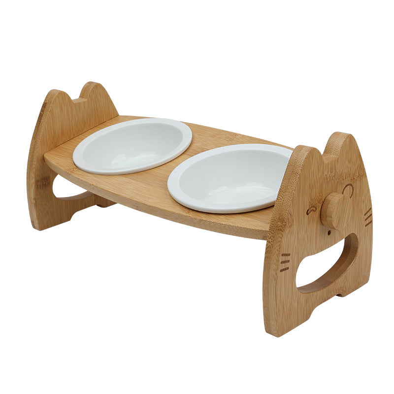 Pet Bowl Ceramic Double Bowl