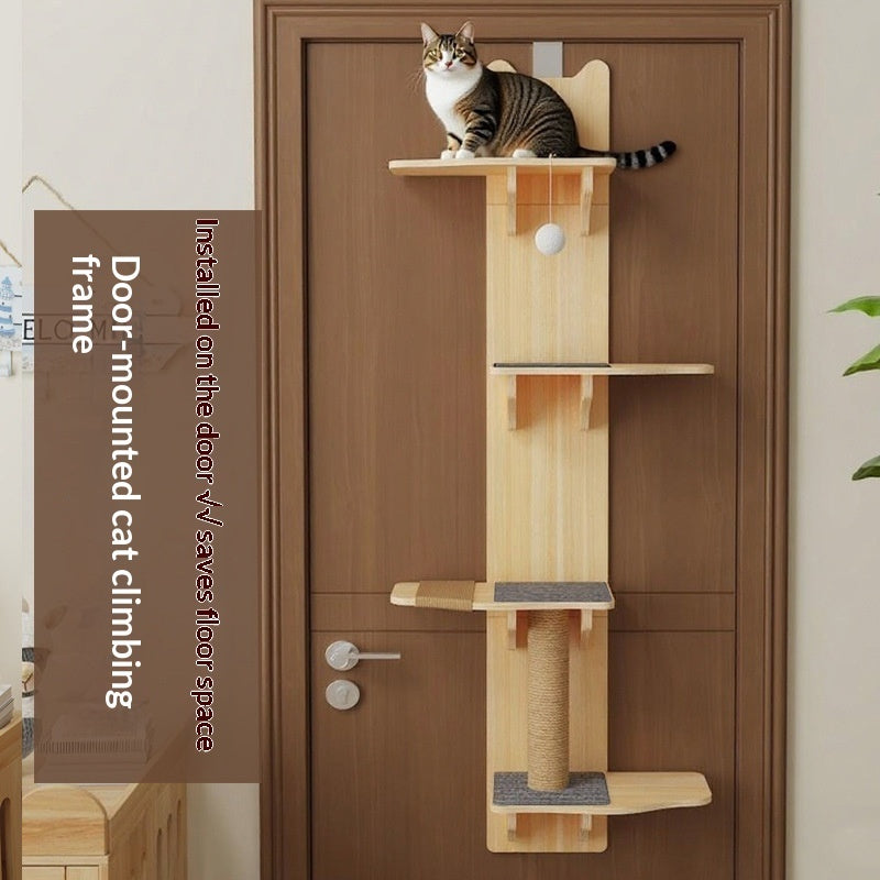Hanging Cat Tree With Scratching Postspace-saving Design