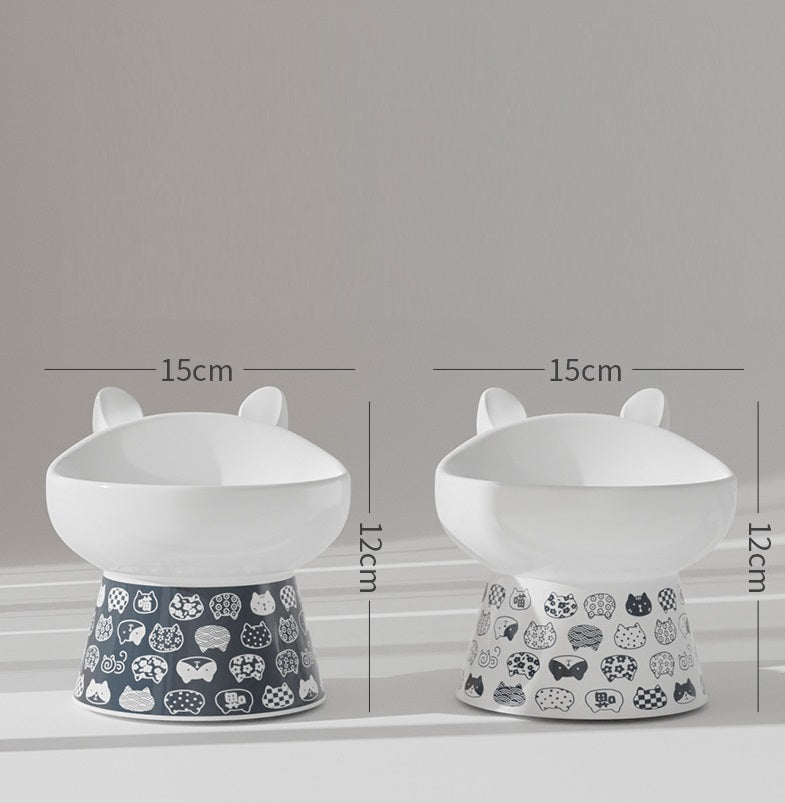 Anti-overturning High Foot Double Bowl