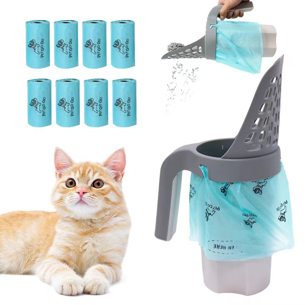 Portable Litter Box Scoop And Cleaning Supplies