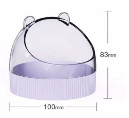 Hamster Food Basin Acrylic Gold Wire Feeder Colorful Candy Color