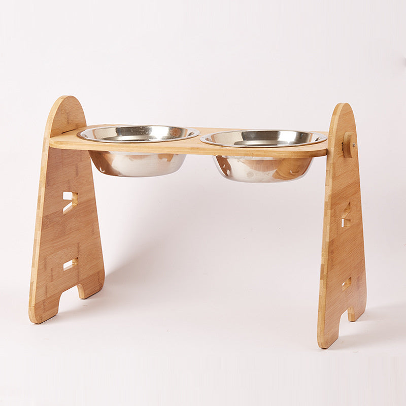 Large Dogs Dog Bowl Bamboo Stand
