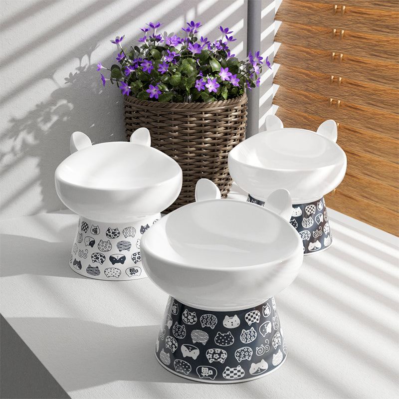 Anti-overturning High Foot Double Bowl