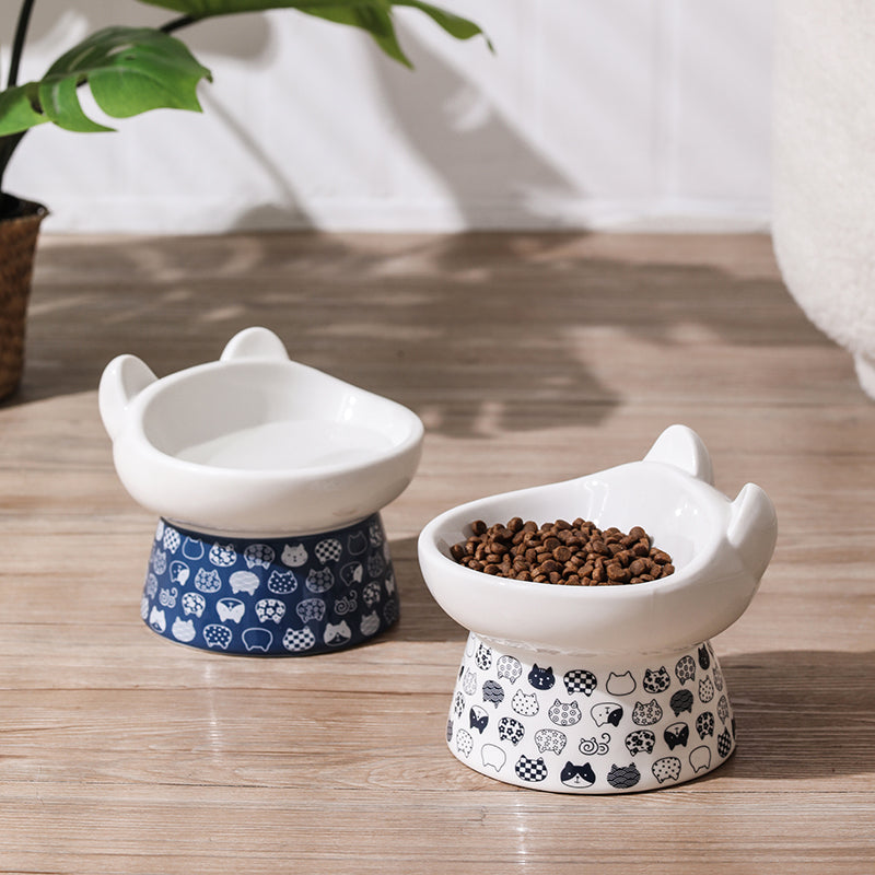 Anti-overturning High Foot Double Bowl