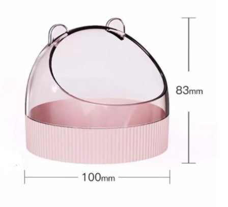 Hamster Food Basin Acrylic Gold Wire Feeder Colorful Candy Color