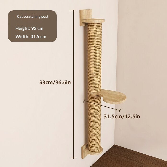 Cat Tree With Scratching Post Jumping Platform And Cat Bed Complete Set