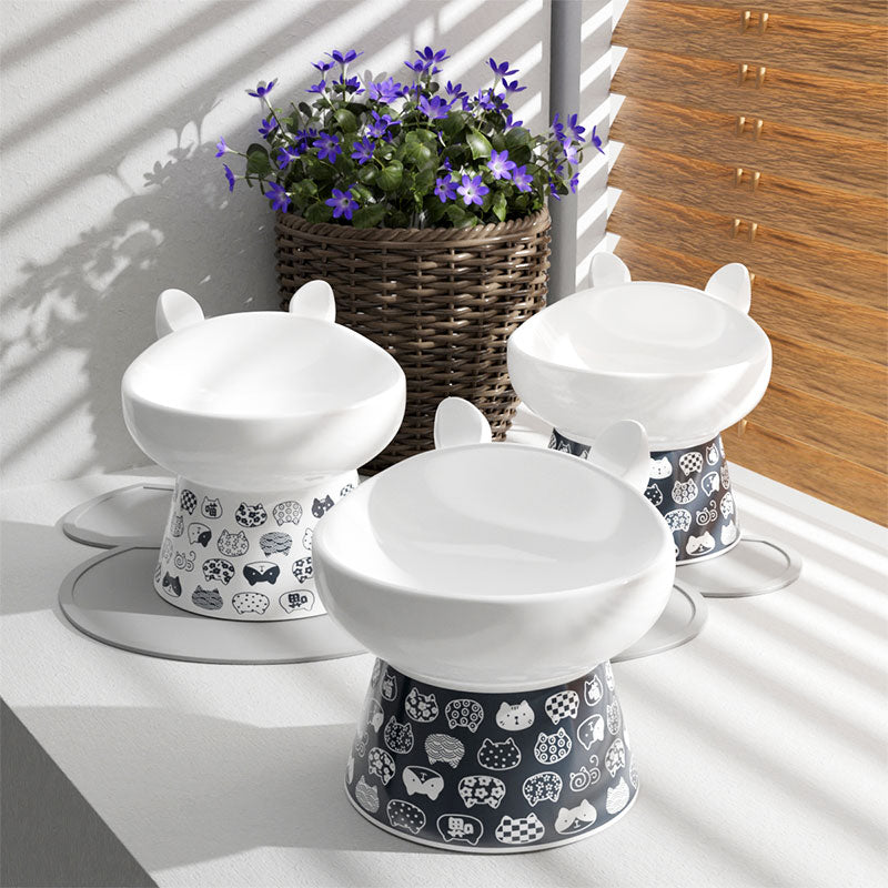 Anti-overturning High Foot Double Bowl