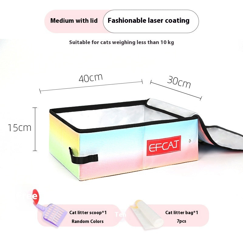 Folding Litter Box Fully Enclosed Temporary Travel